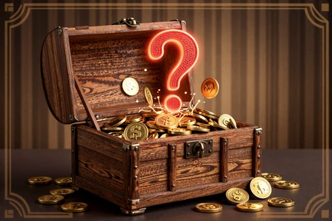 Lucky Box Truhe mit Goldm&uuml;nzen und Zufallspreisen